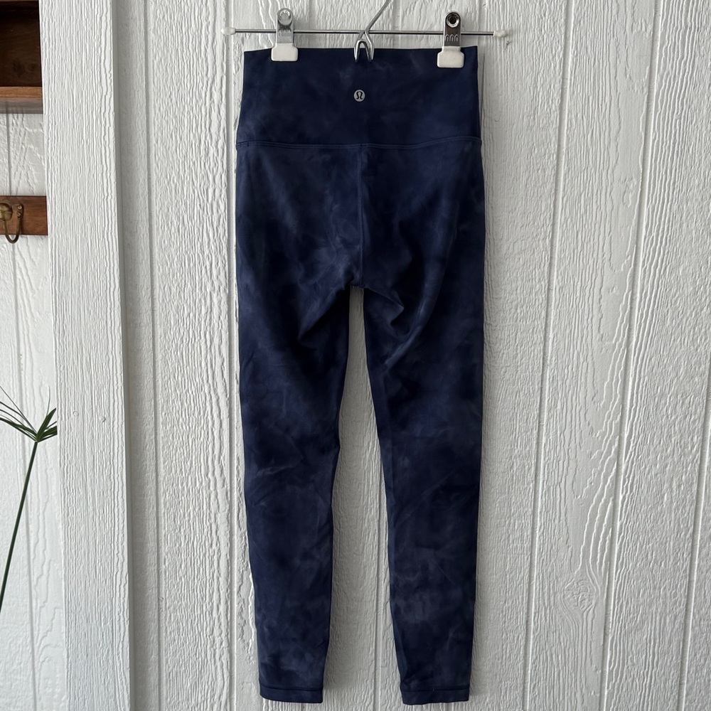 Lululemon Wunder Train High-Rise Tight 25"  Diamond Dye Shade Blue Naval sz 4